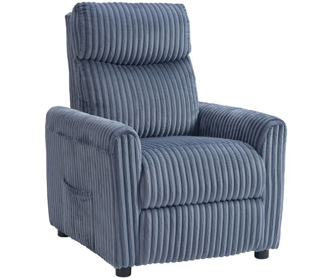 Homcom sillón relax reclinable, sillón reclinable manual, tapizado en pana, instalación rápida, reposapiés, acolchado grueso, para salón, dormitorio,