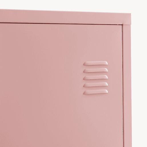 Cacifo individual Kurikka com 2 prateleiras metal 137x38x38 cm Rosa en.casa