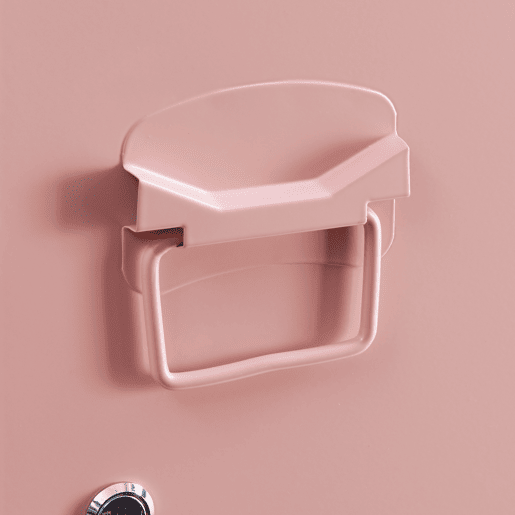 Cacifo individual Kurikka com 2 prateleiras metal 137x38x38 cm Rosa en.casa