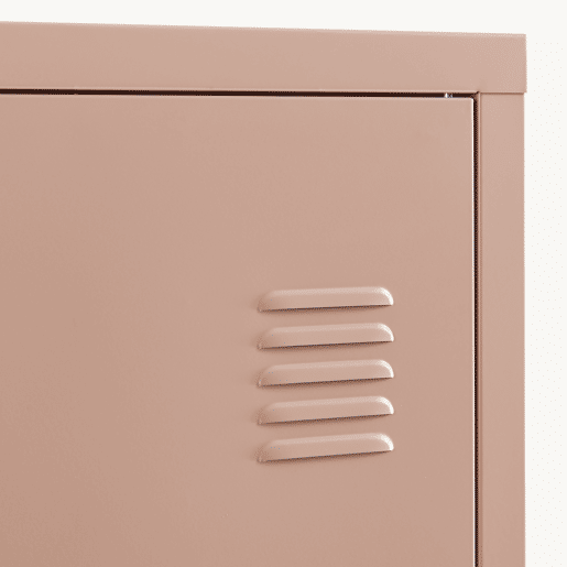 Cacifo individual Kurikka com 2 prateleiras metal 137x38x38 cm Castanho claro en.casa