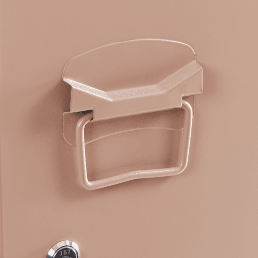 Cacifo individual Kurikka com 2 prateleiras metal 137x38x38 cm Castanho claro en.casa