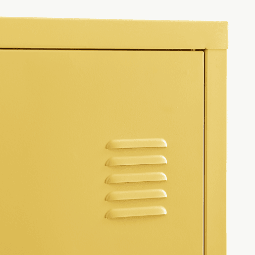 Cacifo individual Kurikka com 2 prateleiras metal 137x38x38 cm Amarelo en.casa