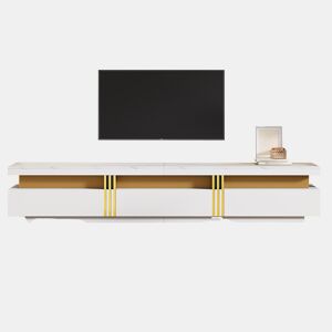 Móvel de TV 200 cm de painel de partículas com 3 gavetas,branco