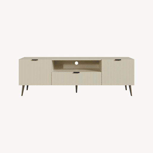 Mesa TV Nand com gaveta e 2 portas 160x40x51 cm cor de areia en.casa