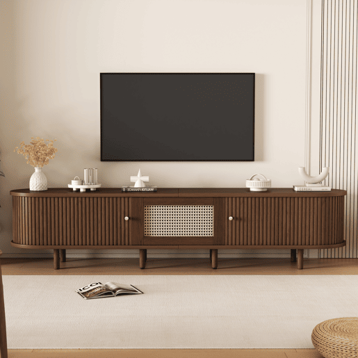 Móvel de TV 180 cm de mdf com 2 portas,noz