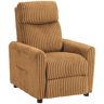 HOMCOM Poltrona Relax Reclinável Poltrona Reclinável Manual Estofada em Veludo Instalação Rápida Apoio para Pés Acolchoamento Grosso Para Sala de Estar Quarto Escritório 73x86x100 cm Marrom