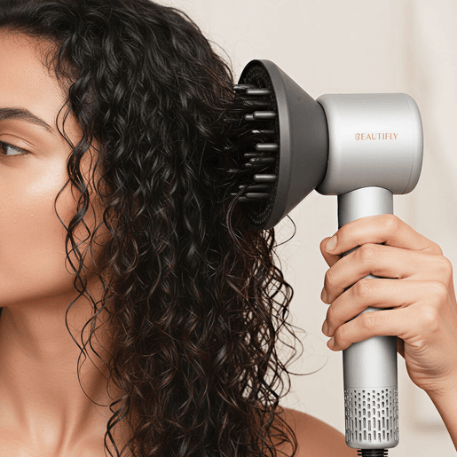 Beautifly Secador de Cabelo IonBoost 1600 W Cinza, Ionização Avançada, Secagem Rápida