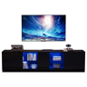 Móvel de TV 160 cm de mdf com 1 porta,2 gavetas e luz led,preto