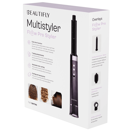 Beautifly Escova Secadora e Modeladora Iônica Flow Pro Multi-Styler c Tecnologia Coanda e 6 Acessórios