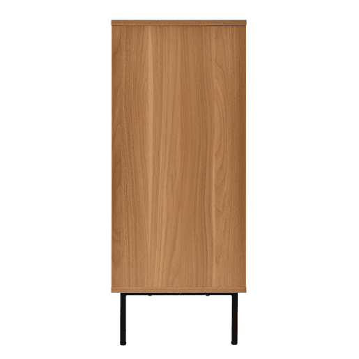Aparador 140x91x37 cm - 2 portas de correr, 3 gavetas, estilo rústico - Natural
