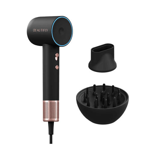 Beautifly Secador de Cabelo VelaAir Preto com tela LCD, silencioso e rápido