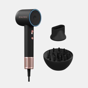 Beautifly Secador de Cabelo VelaAir Preto com tela LCD, silencioso e rápido