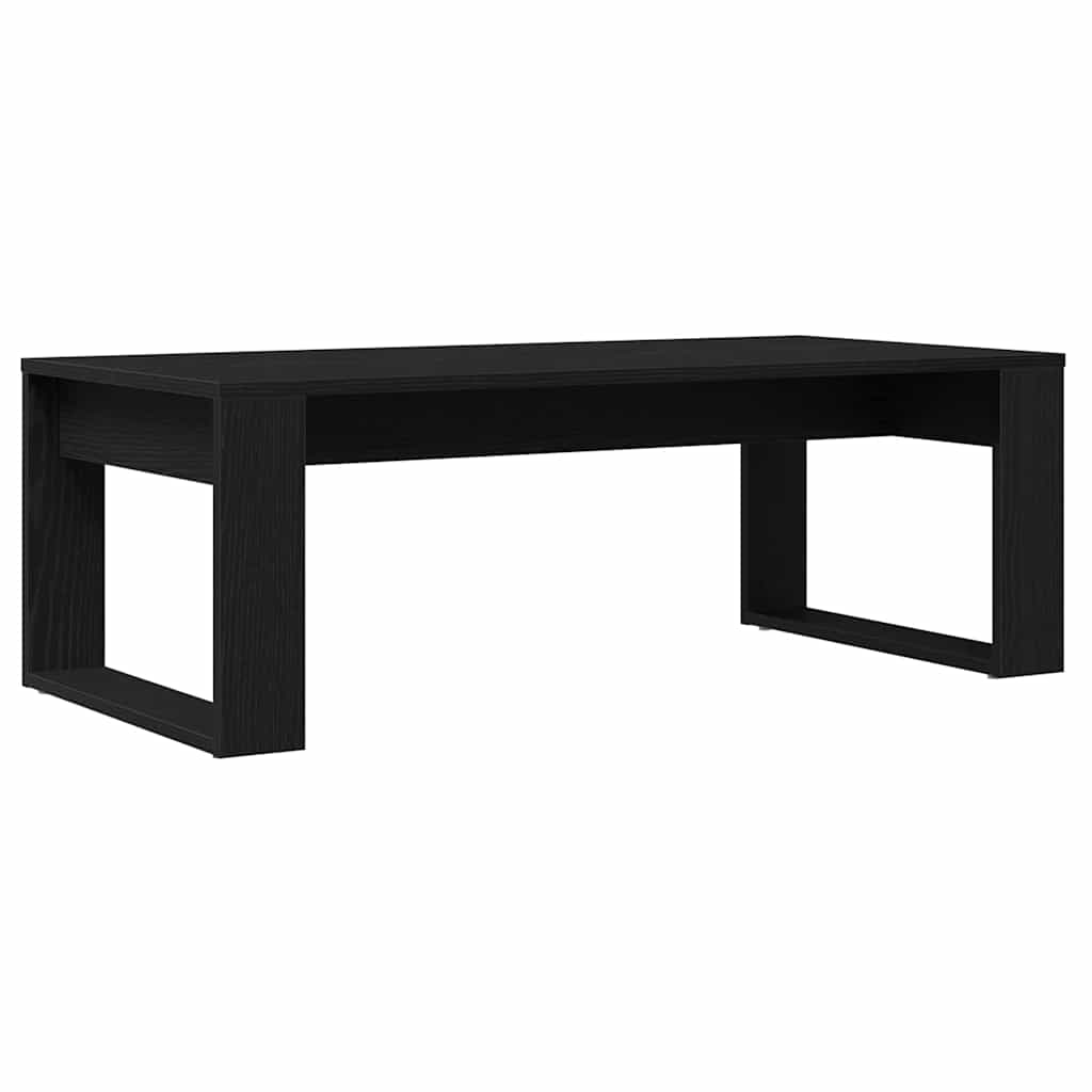 Mesa de café roble negro 102 x 50 x 35 cm madera contrachapada