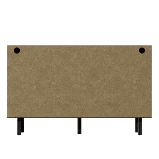 Tocador elegante com 6 gavetas - Puxadores de rattan, ideal para quarto e sala - Nogueira