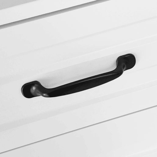 Sapateira 80x23,5x131 cm - com 3 portas e 2 gavetas - madeira - branca - para entrada ou sala de estar