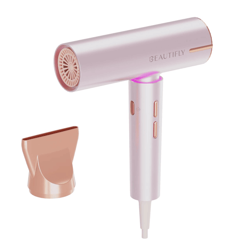 Beautifly Secador de Cabelo Candy Flow Rosa 1200W Silencioso Ergonômico Leve