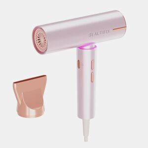 Beautifly Secador de Cabelo Candy Flow Rosa 1200W Silencioso Ergonômico Leve