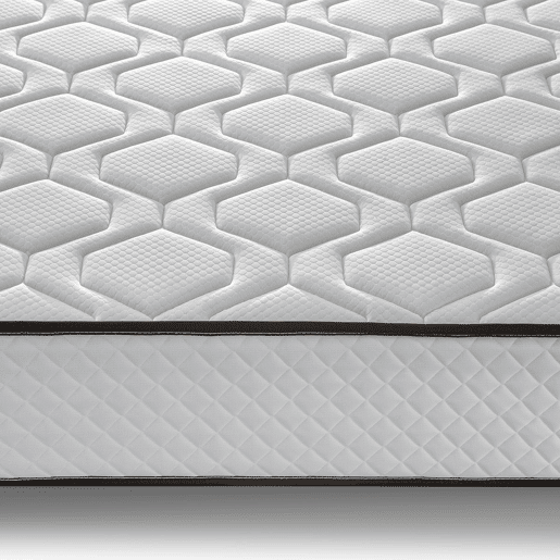 Conjunto Canapé 160x200 + Colchón - Canapé abatible con esquinas redondeadas 28 cm de almacenamiento + Colchón de muelles ensacados con viscoelástica Allegra (Doble Cara)