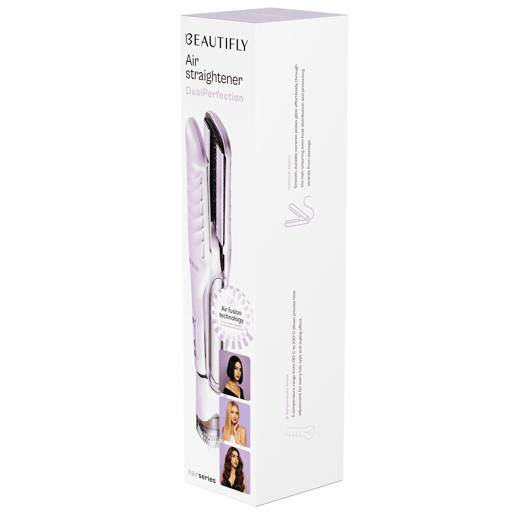 Beautifly Prancha Cabelo DualPerfection Air Styler Rosa LCD Aço Inoxidável