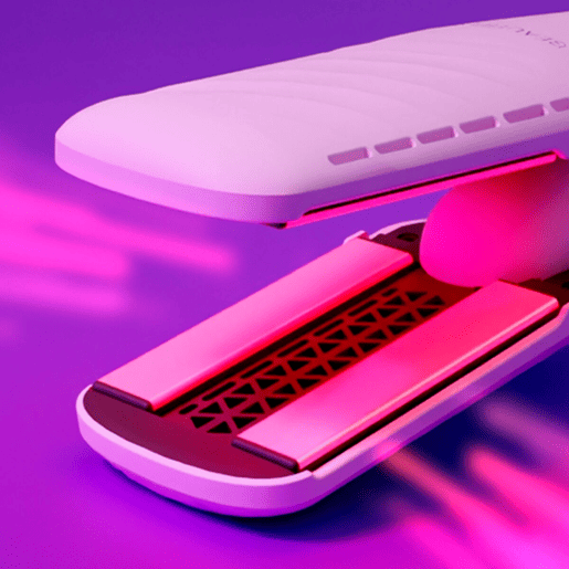 Beautifly Prancha Cabelo DualPerfection Air Styler Rosa LCD Aço Inoxidável