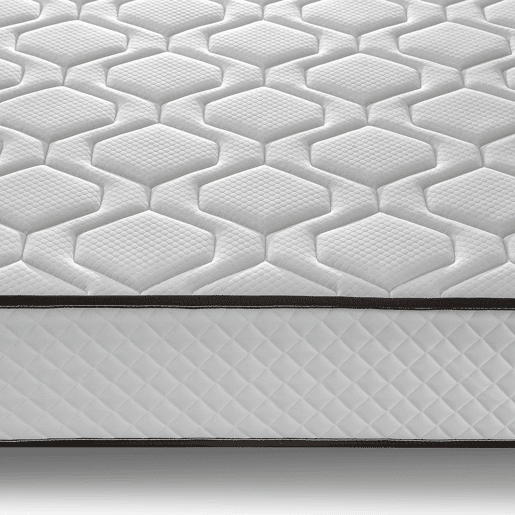 Conjunto Canapé 105x190 + Colchón - Canapé abatible con esquinas redondeadas 28 cm de almacenamiento + Colchón de muelles ensacados con viscoelástica Allegra (Doble Cara)