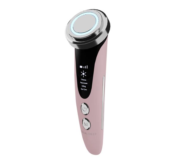 Beautifly masajeador facial rejuvenecedor mesoterapia sin agujas glossy blush recargable rosa