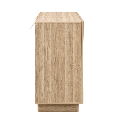 Aparador com prateleiras - Design com veios de madeira natural - Cor natural Aparador com prateleiras - Design com veios de madeira natural - Cor natural