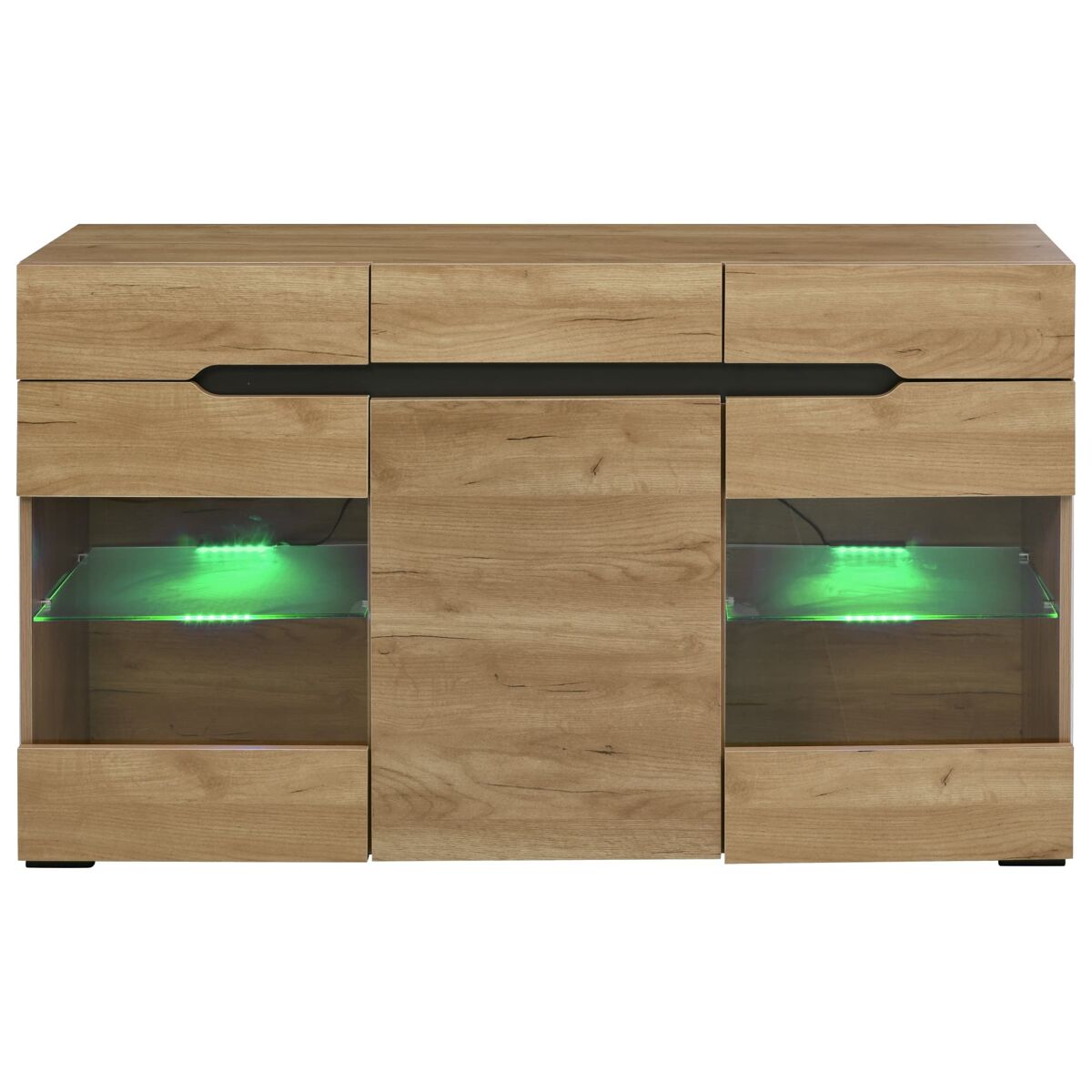 Aparador moderno - 3 puertas, 3 cajones y amplio espacio de almacenamiento para salón y comedor