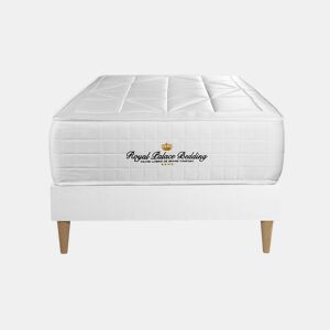 Conjunto de Estrado Branco + Colchão ROYAL PALACE BEDDING Windsor (90x190 cm - Viscoelástica y molas ensacadas- Altura: 26 cm)