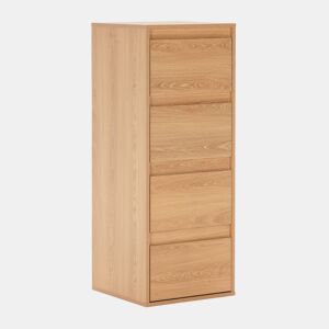 Cômoda alta Tori 4 gavetas efeito Carvalho