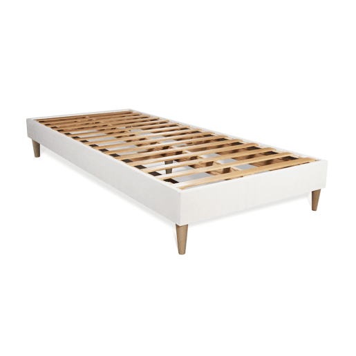 Conjunto de Estrado Branco + Colchão ROYAL PALACE BEDDING Balmoral (90x190 cm - Espuma Viscoelástica- Altura: 24 cm)