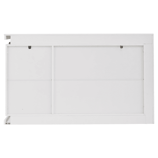 Móvel de sala 140x40x84 cm - Cômoda moderna com 4 compartimentos, iluminação LED, portas de vidro temperado - Branco