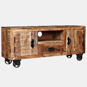 Móvel de TV Buffet de TV design prático madeira de manga crua 120 cm 2502131