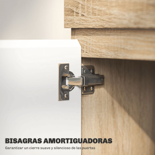 HOMCOM Móvel de TV Mobiliário de TV com 2 Portas Prateleira Aberta Móvel de TV de Sala de Estar para Televisóres de 60 Polegadas 140x40x48 cm Branco e Madeira HOMCOM Móvel de TV Mobiliário de TV com 2 Portas Prateleira Aberta Móvel de TV de Sala de Estar para Televisóres de 60 Polegadas 140x40x48 cm Branco e Madeira