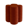 Pufe banqueta trevo bouclé, Clover, Terracota, 38x38x40 cm