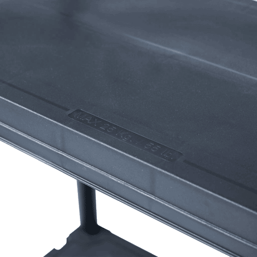 Prateleira de armazenamento 100 kg 60 x 30 x 138 cm plástico preto 02_0000634