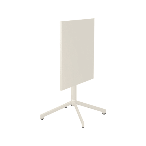 Mesa de jardim bistrô quadrada dobrável de aço, 2 lugares, Chiara, Beige, 70x70x74 cm
