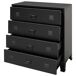 Aparador buffet mueble consola mueble de almacenaje con cajones Aparador buffet mueble consola mueble de almacenaje con cajones Negro