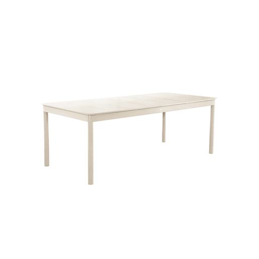 Mesa de jardim extensível de alumínio, 8 lugares, Charleston, Beige, 300x100x75.5 cm