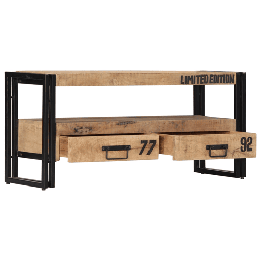 Móvel de TV Buffet de TV design prático 100 cm madeira de mangueira maciça 2502272