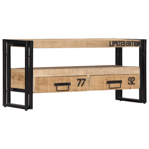 Móvel de TV Buffet de TV design prático 100 cm madeira de mangueira maciça 2502272