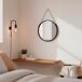 Max Home Espejo pared redondo con marco metal y cuerda 38x1 Max Home Espejo pared redondo con marco metal y cuerda 38x1 Negro