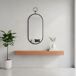 Max Home Espejo pared ovalado con marco y enganche metal 25x2 Max Home Espejo pared ovalado con marco y enganche metal 25x2 Negro