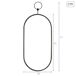 Max Home Espejo pared ovalado con marco y enganche metal 25x2 Max Home Espejo pared ovalado con marco y enganche metal 25x2 Negro