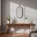 Max Home Espejo pared ovalado con marco y enganche metal 25x2 Max Home Espejo pared ovalado con marco y enganche metal 25x2 Negro