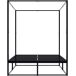 Cama de metal - Batoni - Metal 145x206 Cama de metal - Batoni - Metal 145x206 Negro