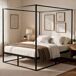 Cama de metal - Batoni - Metal 145x206 Cama de metal - Batoni - Metal 145x206 Negro