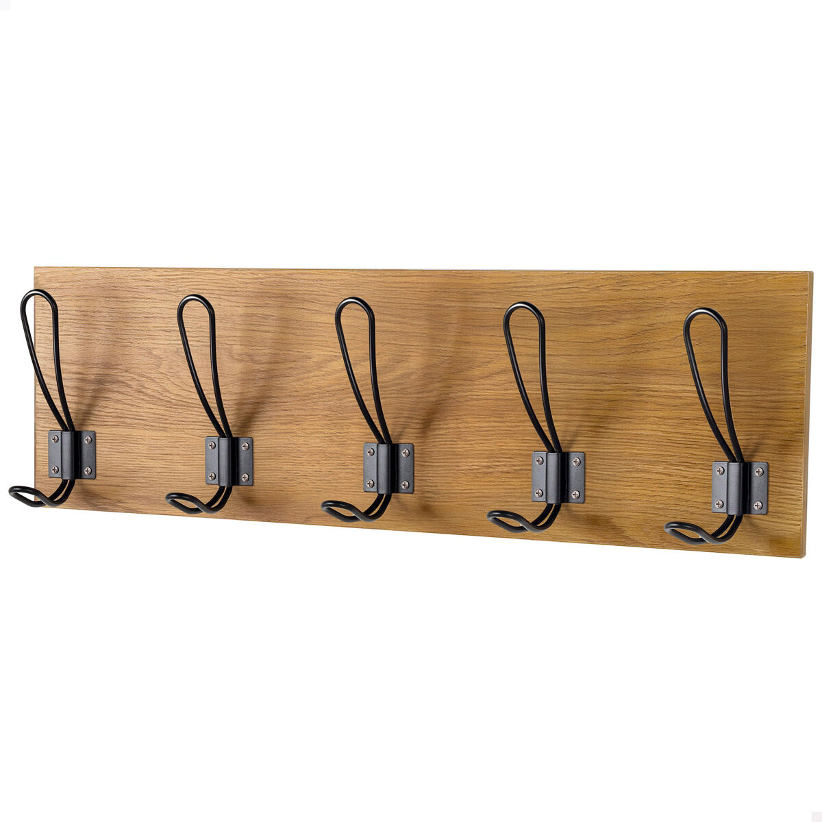 Max Home Perchero pared madera 5 ganchos