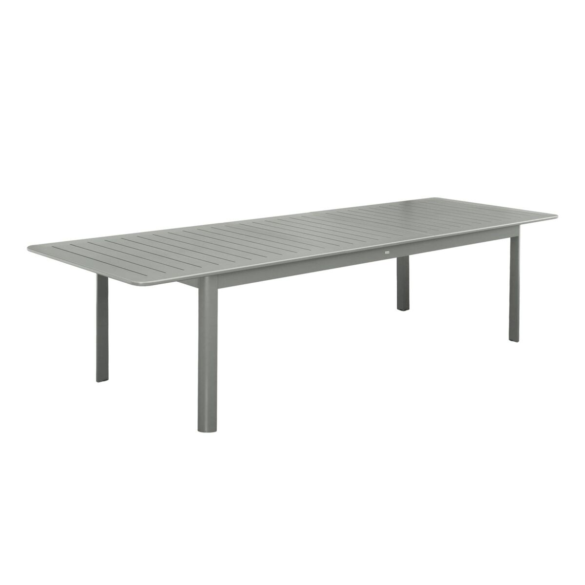 Mesa de jardín extensible de aluminio de 10 plazas, seattle, verde kaki, 290x100x75 cm