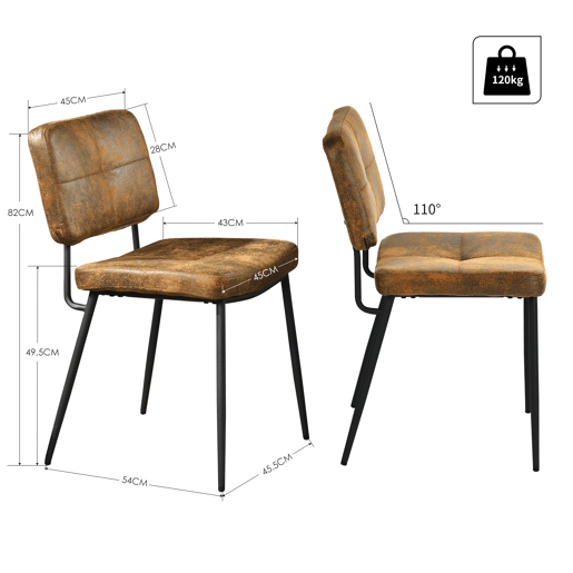 Conjunto De Mesa Extensível Preta Com 4 Cadeiras Acolchoadas Em Couro Sintético Vintage, Estrutura Metálica Resistente, Perfeito Para Sala De Jantar Moderna E Cozinha Familiar